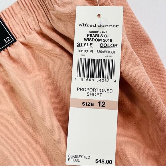 Alfred Dunner Classic Fit Apricot 12 Short NEW - Picture 8 of 9